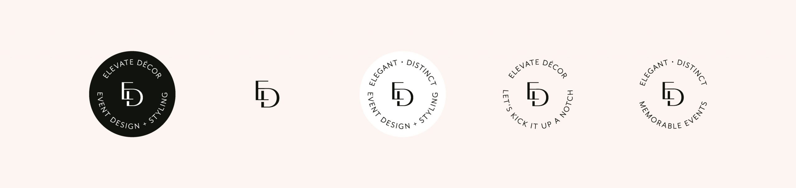 Custom Logo Design for event stylist Elevate Décor