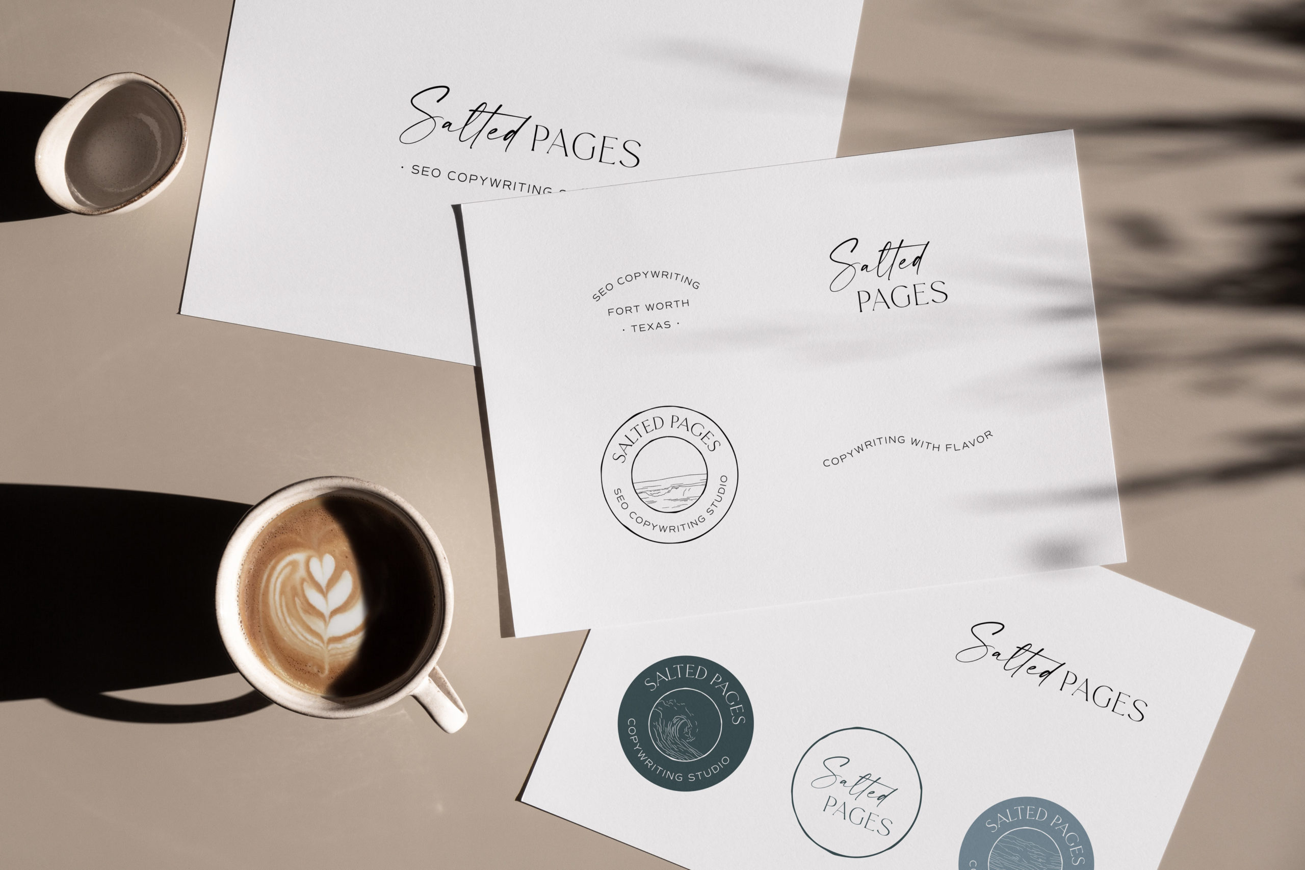 Ocean Inspired Brand Identity Design for Copywriter Salted Pages