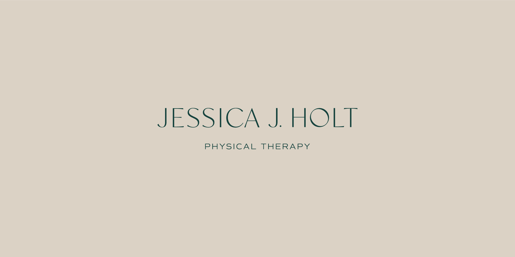 Jessica J. Holt Physical Therapist Brand Design