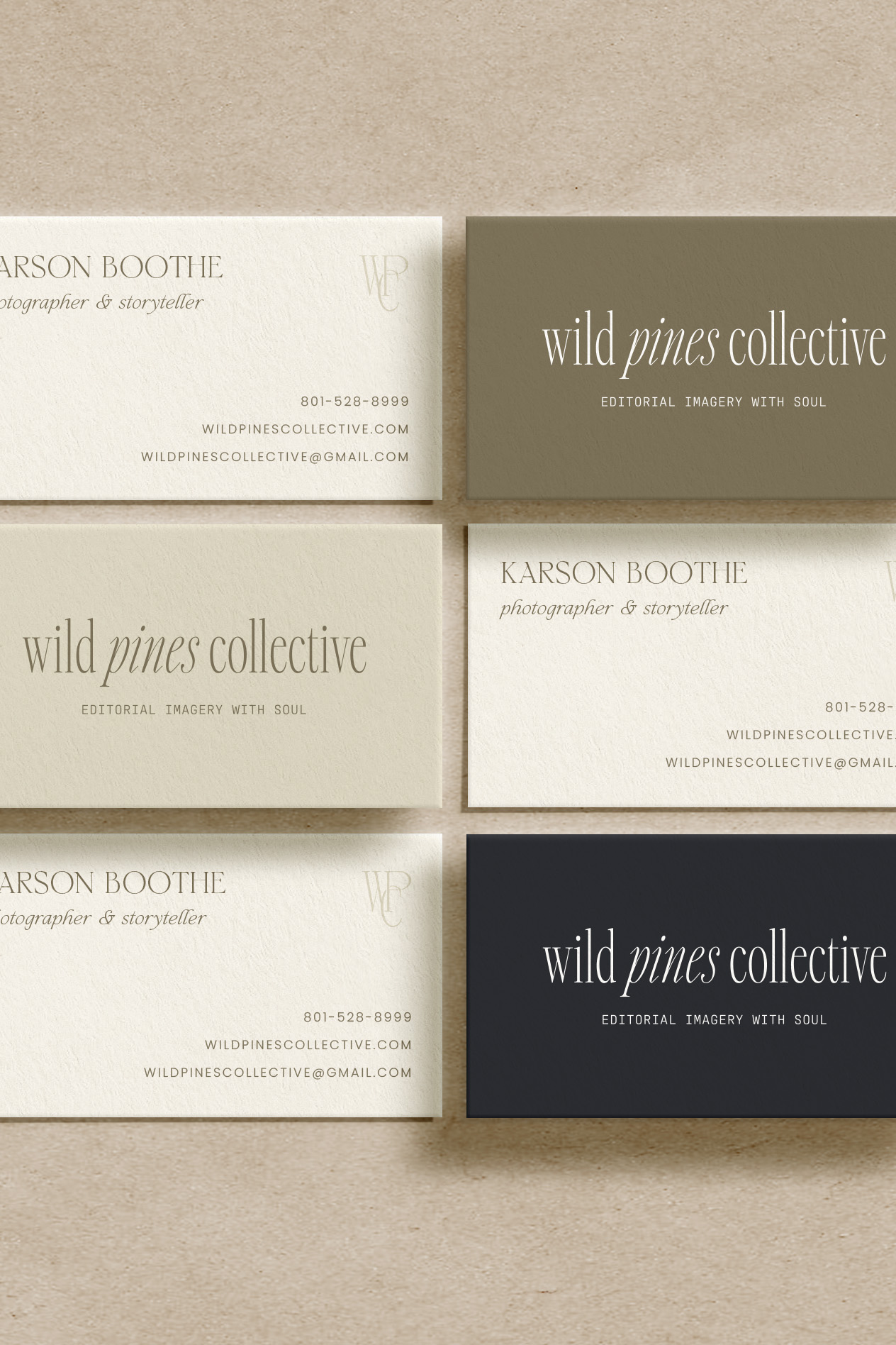 Earthy Brand Identity for Photographer Wild Pines Collective