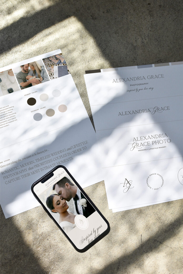 Elegant Brand Design for Photographer Alexandria Grace