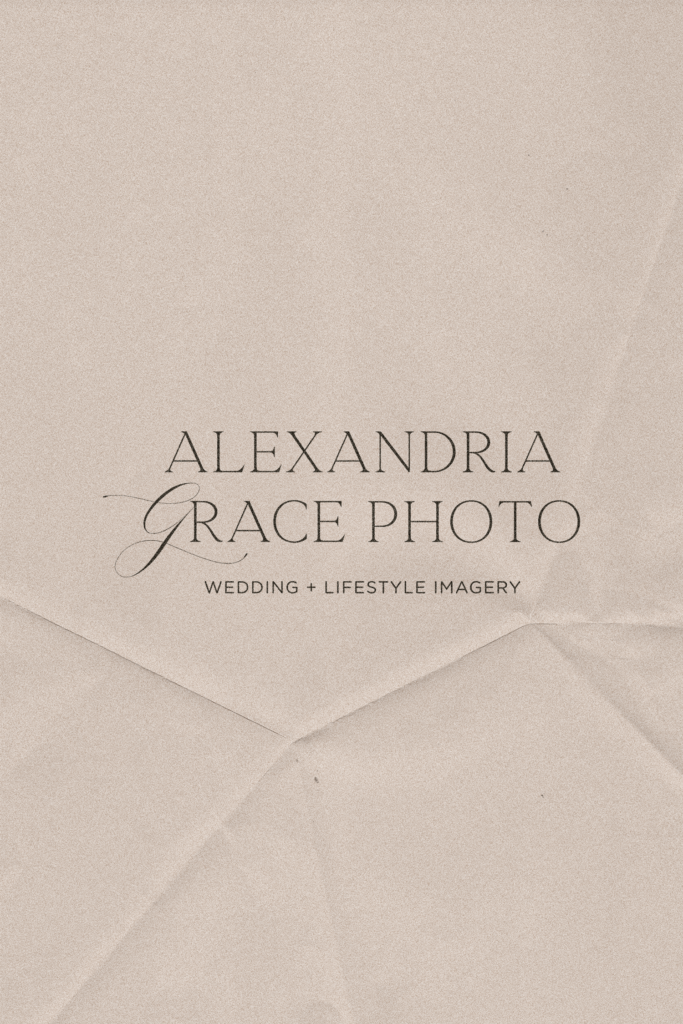 Elegant Brand Design for Photographer Alexandria Grace