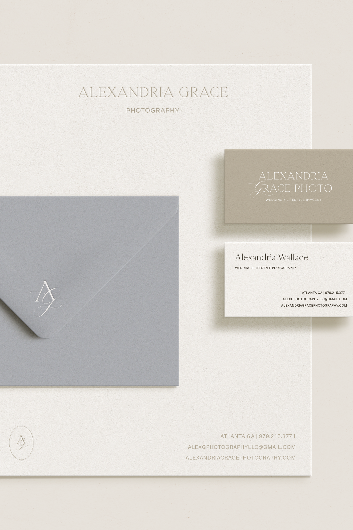 Elegant Brand Design for Photographer Alexandria Grace