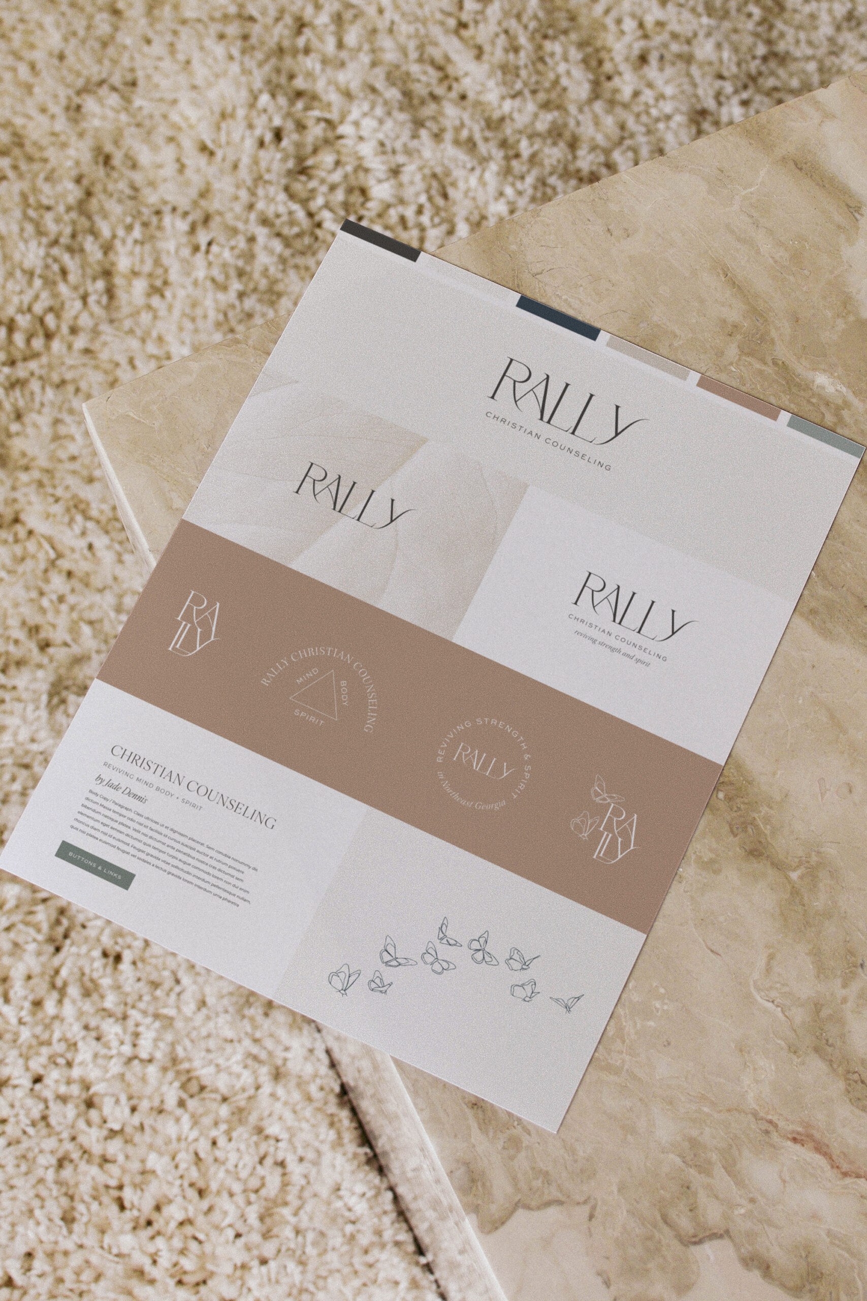 Therapist Branding Design for Rally Christian Counseling