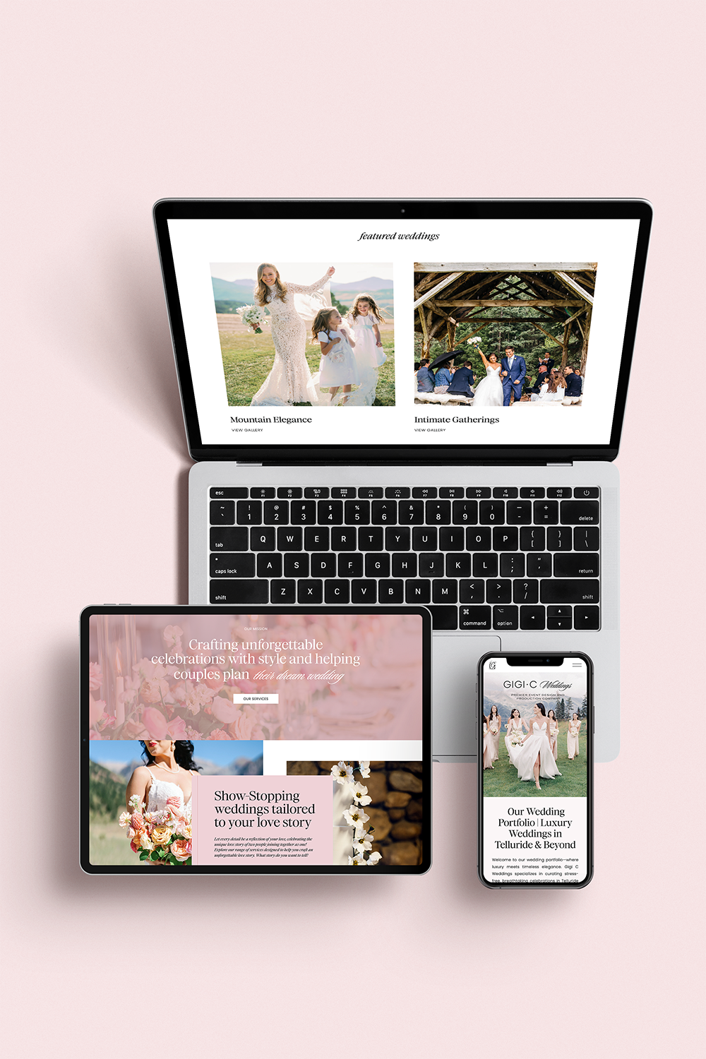 Branding & Website Design for Wedding Planner Gigi C Weddings