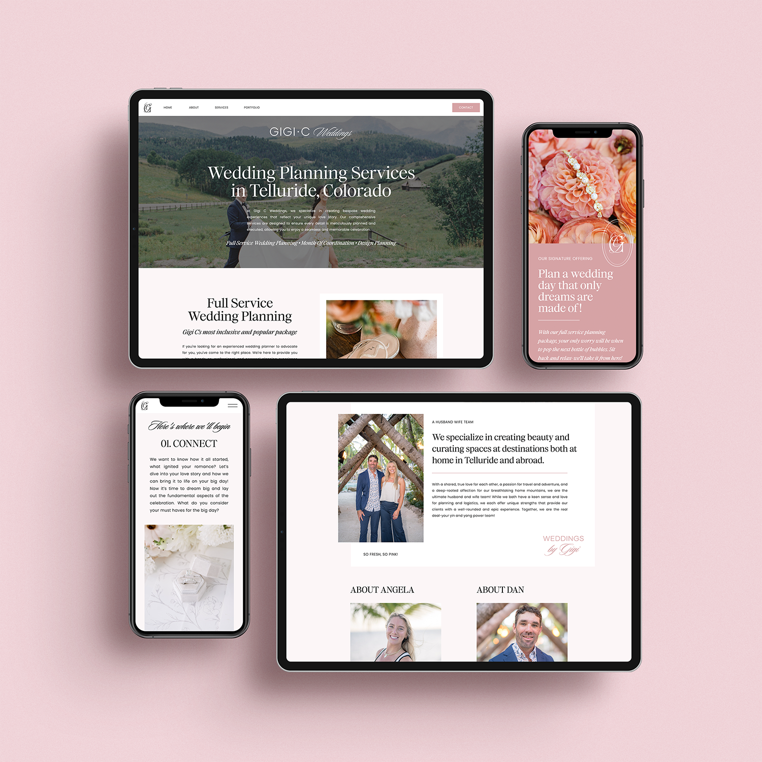 Branding & Website Design for Wedding Planner Gigi C Weddings