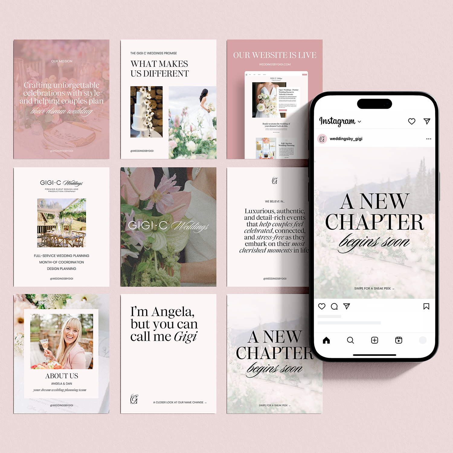 Branding & Website Design for Wedding Planner Gigi C Weddings