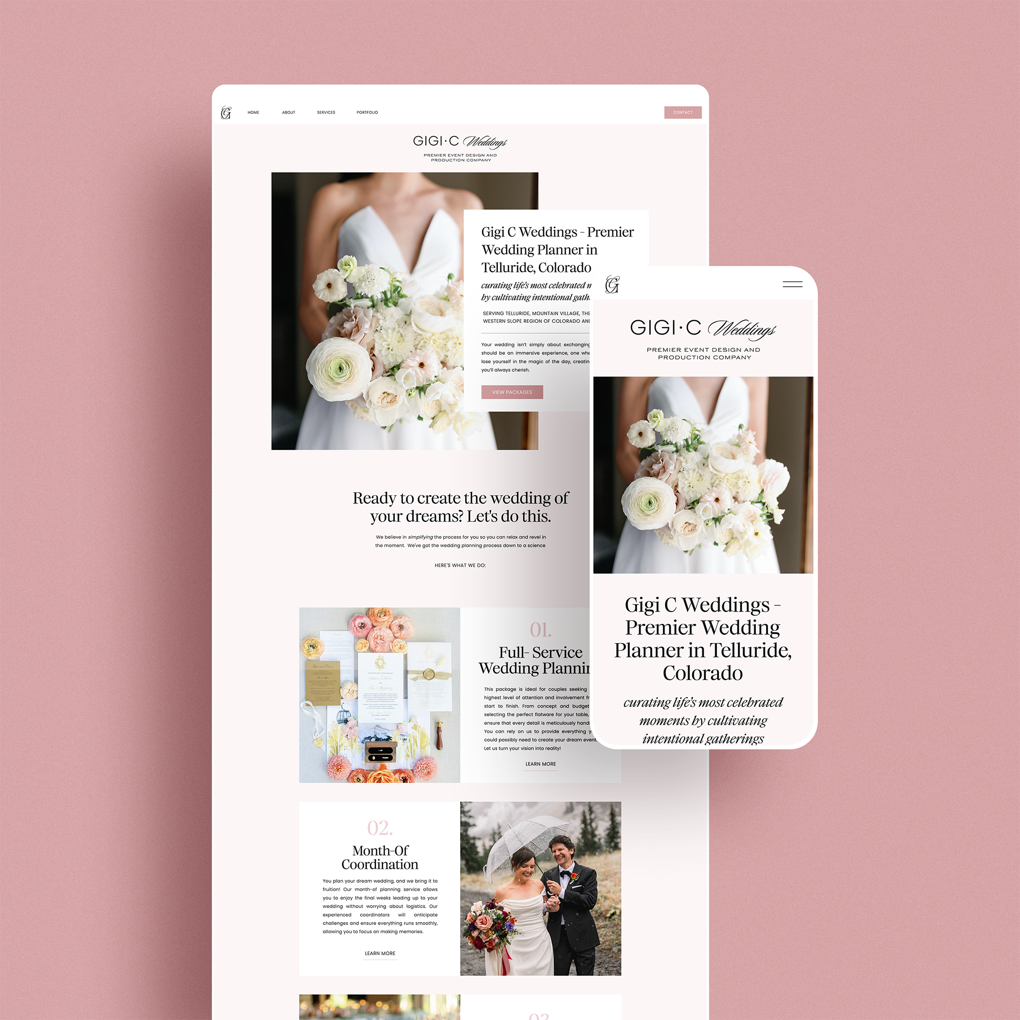 Branding & Website Design for Wedding Planner Gigi C Weddings