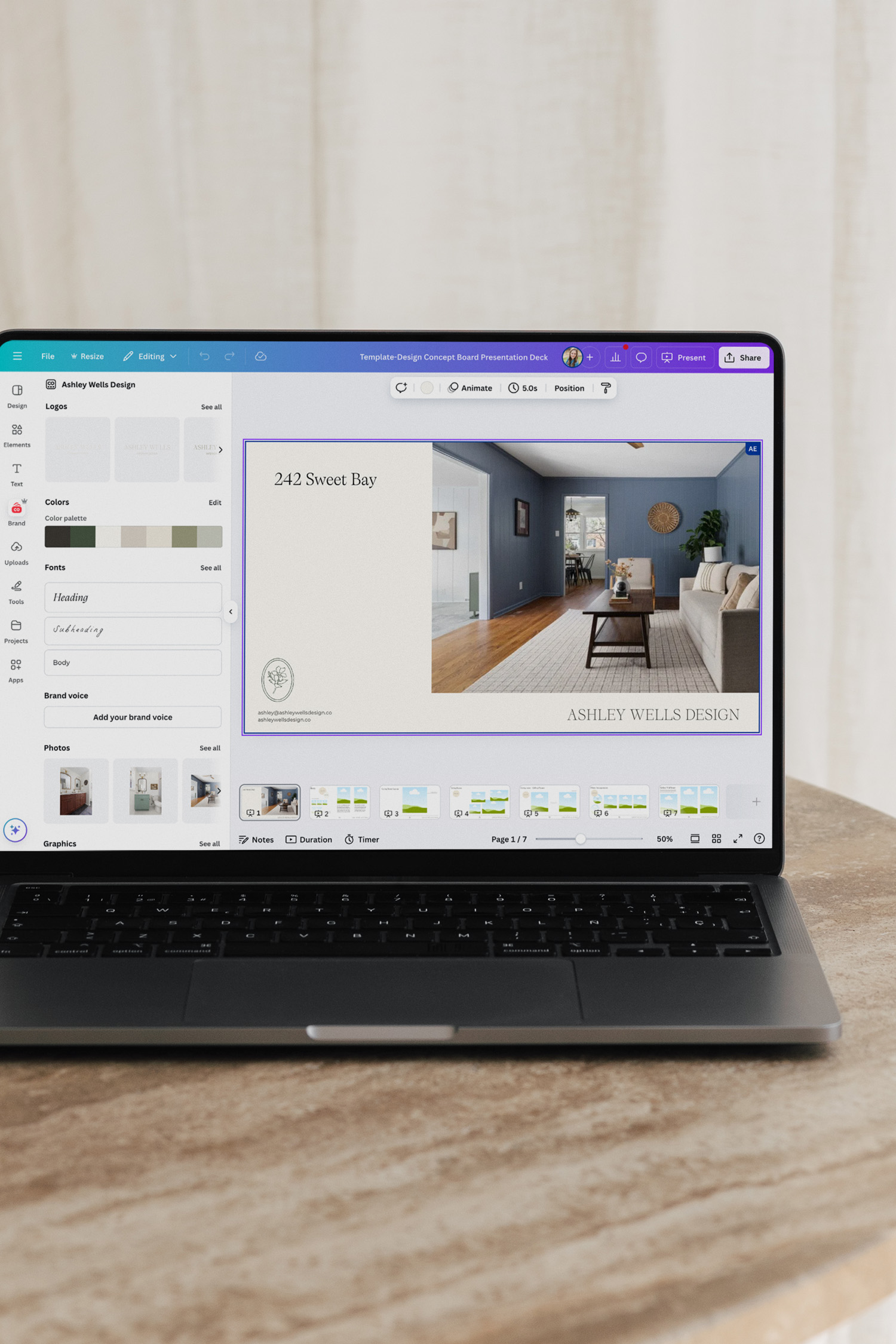 Customizable Canva Template for Interior Designer