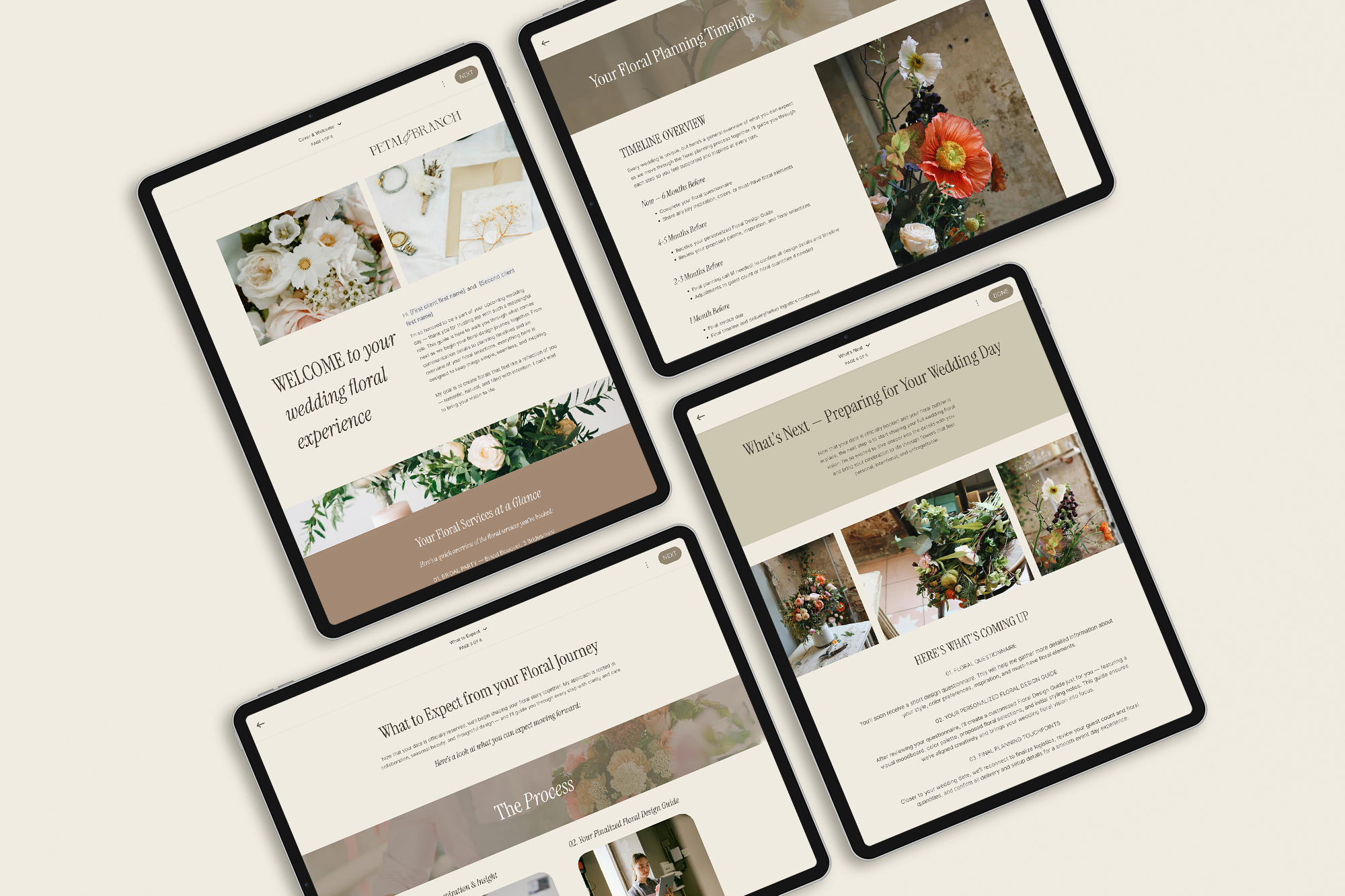 Welcome Guide Honeybook Template for Wedding Florists