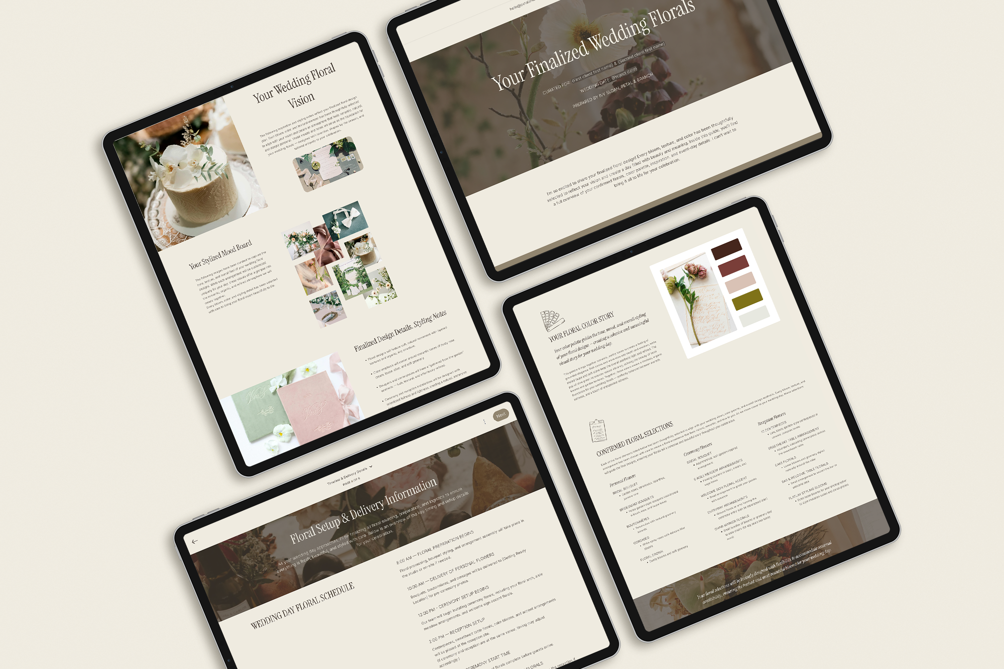 Floral Design Guide Honeybook Template for Wedding Florists