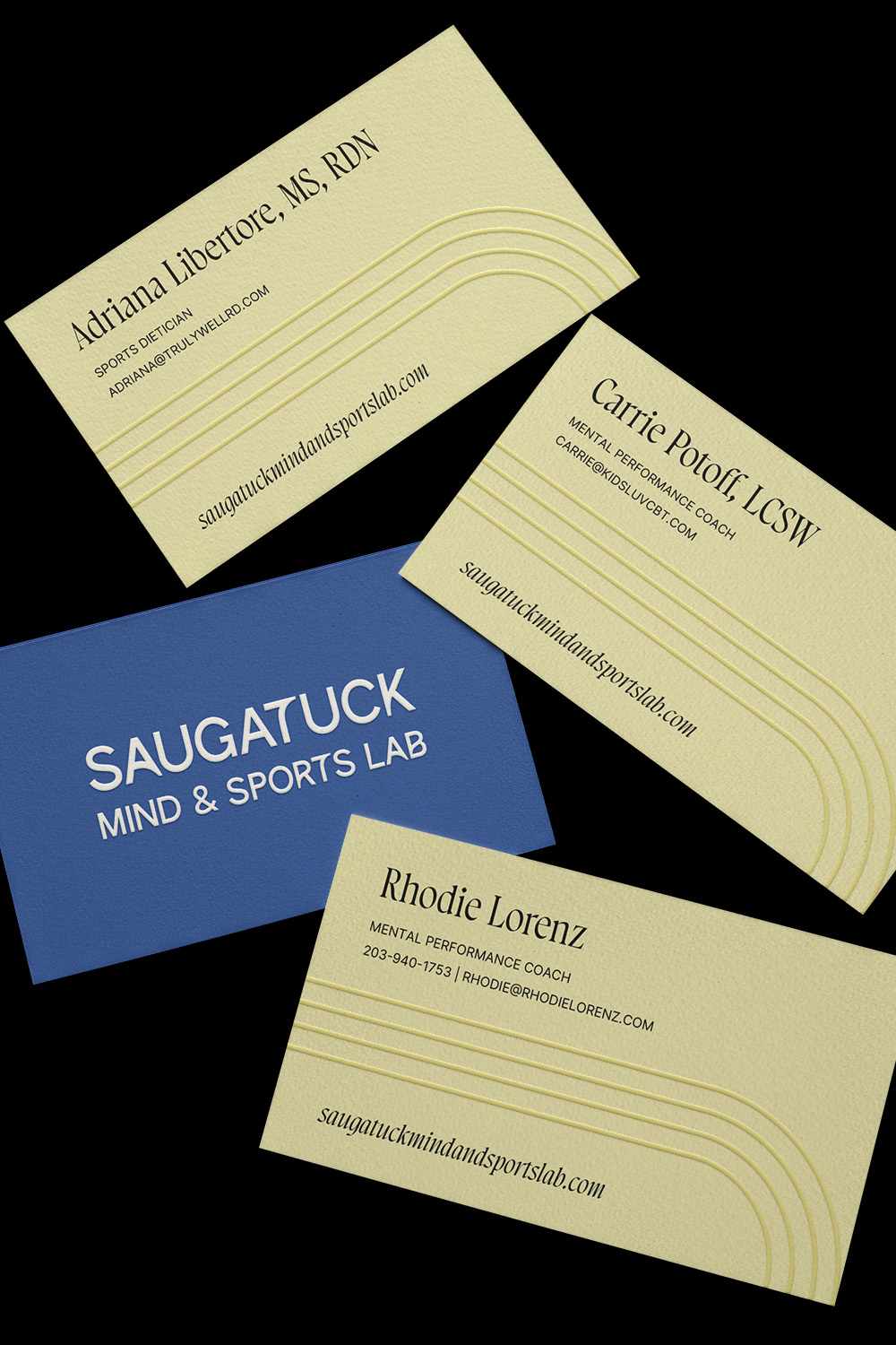Modern Business Card Design for Athletic Performance Brand Saugatuck Mind & Sports Lab