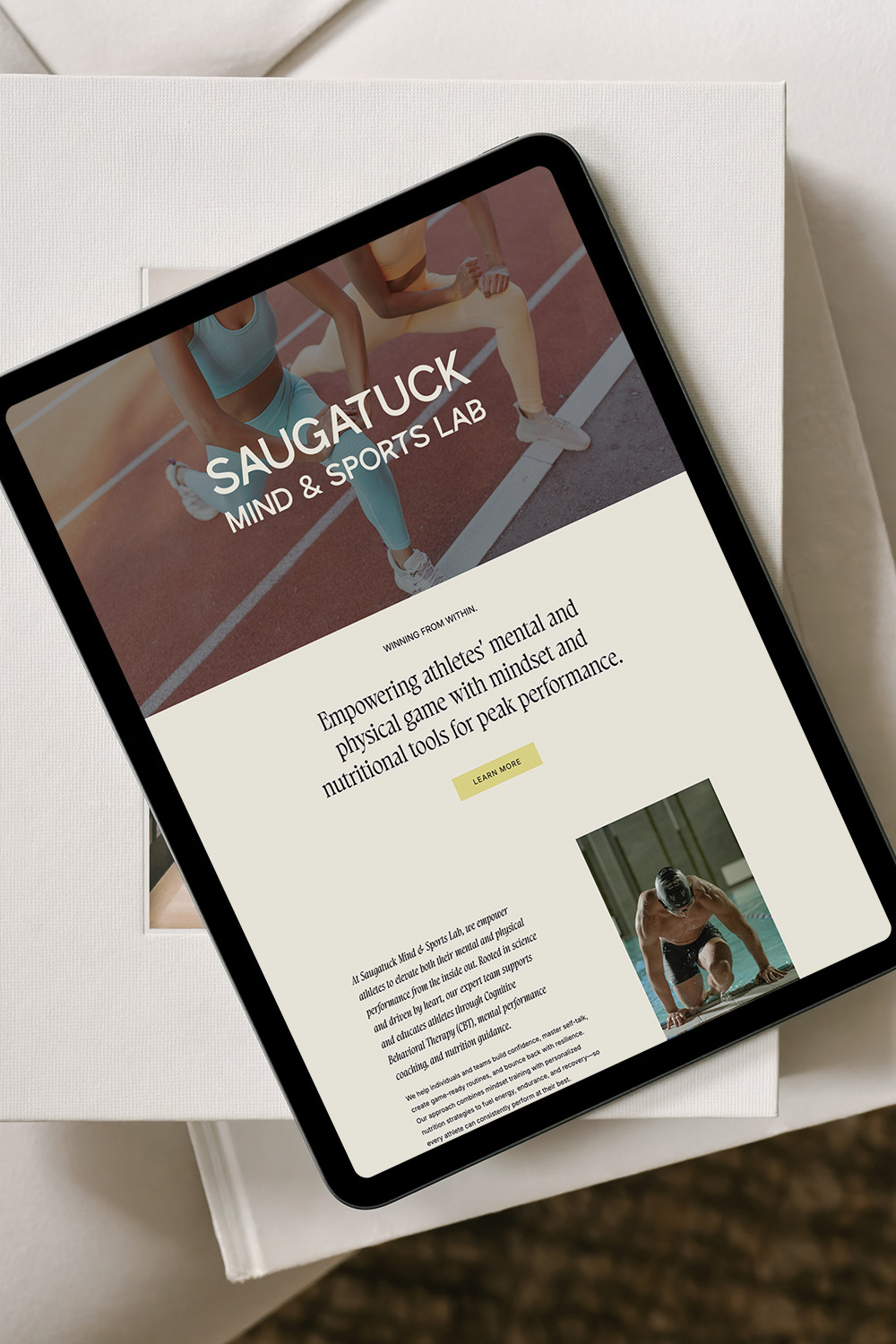 Finalized Brand Identity Suite for Saugatuck Mind and Sports Lab