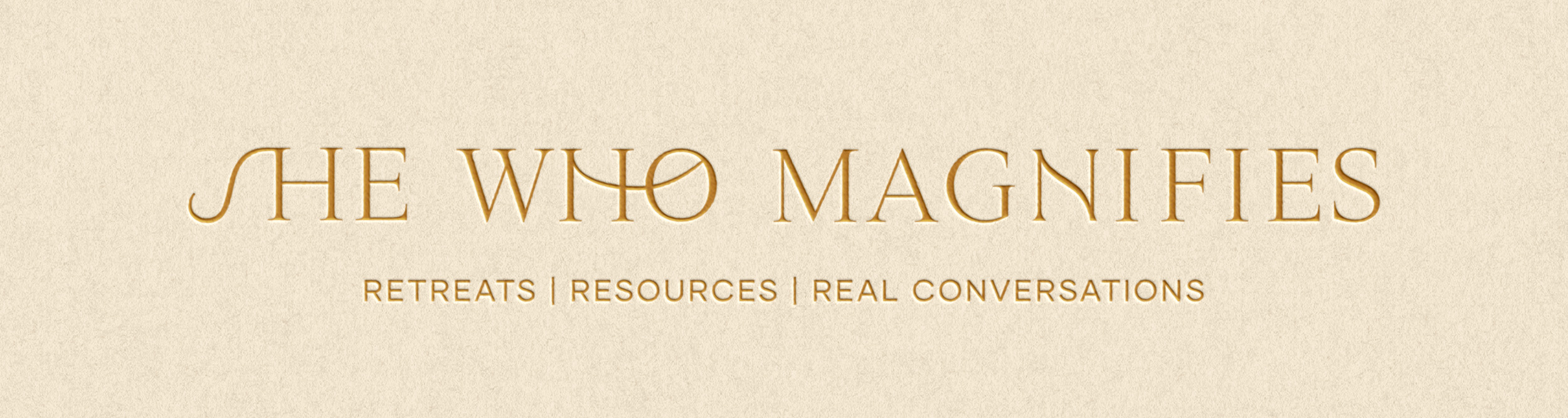 Primary logo design for Christian retreat brand She Who Magnifies