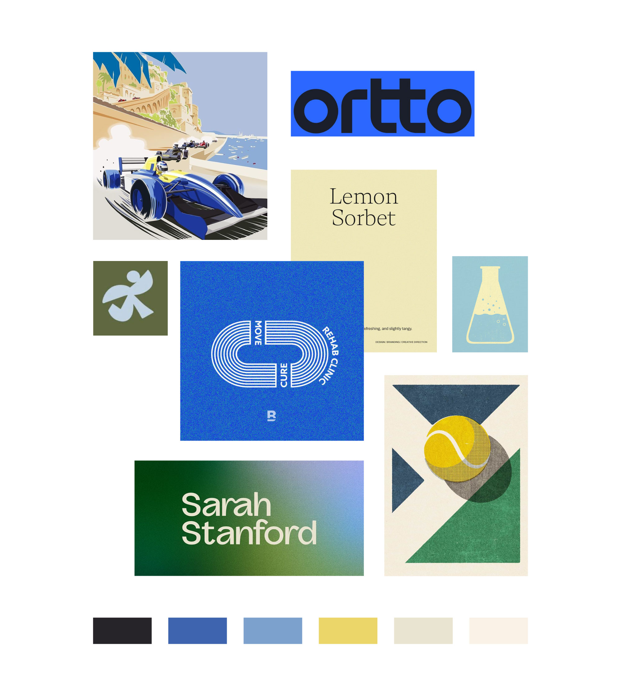 Creative Direction Moodboard for Saugatuck Mind and Sports Lab
